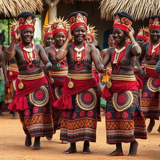 Banyankole women performing a traditional dance